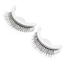 Falsche Wimpern aus Kunstfaser, wasserfest, wiederverwendbar, dickes Paar