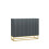 Sideboard 100cm Ripple - Dark Grey with Fluted Doors 9