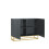 Sideboard 100cm Ripple - Dark Grey with Fluted Doors 10