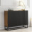 Sideboard 100cm Ripple - Oak & Black Fluted Doors 1
