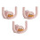 3pcs Multipurpose Wall Mounted Bathroom Hook Without-PK 1