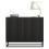 Sideboard 100cm Ripple - Oak & Black Fluted Doors 11