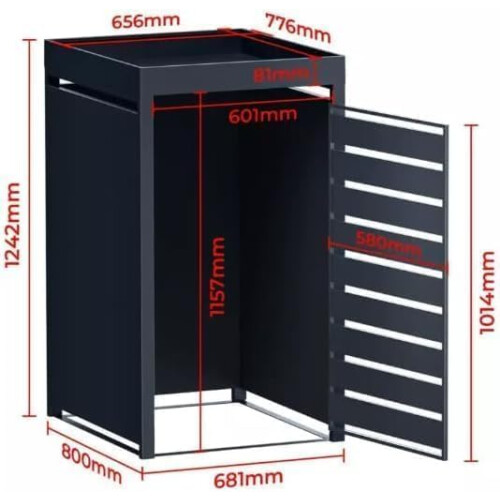 DWD® Double Wheelie Bin Hideaway with Plant Roof 1