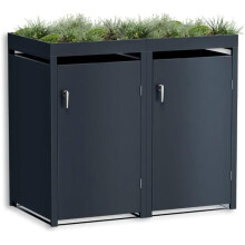 DWD® Double Wheelie Bin Hideaway with Plant Roof