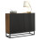 Sideboard 100cm Ripple - Oak & Black Fluted Doors 12