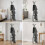 Matt Black Coat Rack Stand 180cm Freestanding Metal Hall Tree 6 Hooks Hat Jacket 2