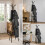 Matt Black Coat Rack Stand 180cm Freestanding Metal Hall Tree 6 Hooks Hat Jacket 3
