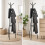 Matt Black Coat Rack Stand 180cm Freestanding Metal Hall Tree 6 Hooks Hat Jacket 4
