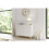Sideboard 100cm Ripple - White with Fluted Doors 2