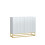 Sideboard 100cm Ripple - White with Fluted Doors 9