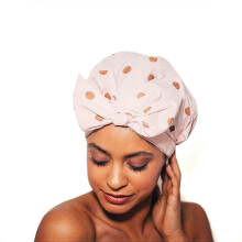 (As show, One size) QQDD Luxury Shower Cap compatible with Women, Waterproof Bowknot Bathing Caps, Reusable Shower Caps, Multi-