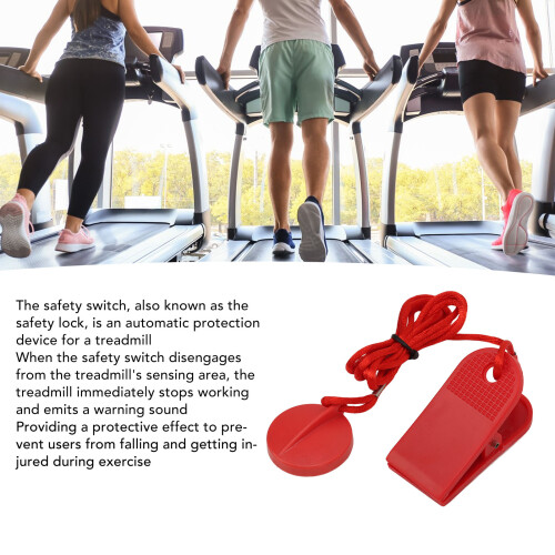 Clé de sécurité pour tapis de course compact & Clip robuste, Magnétique en ABS facile à utiliser 2
