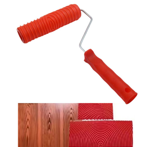 Rubber Texture Roller Brush Wood Texture -A 7 inch printed rol 1