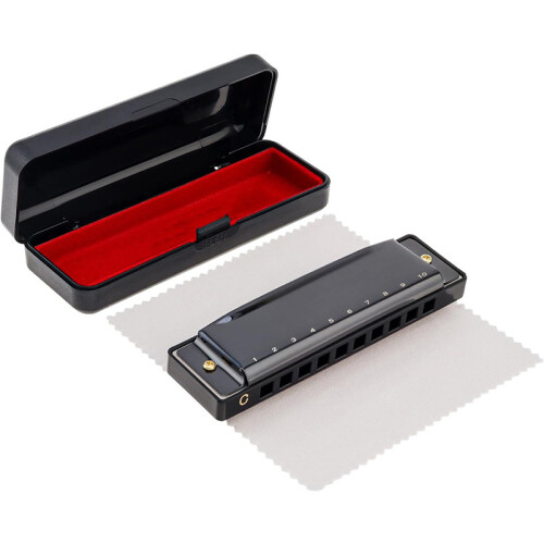 (10 holes, Silver) 10 hole blues harmonica in C key 2