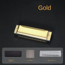 (10 holes, Gold) 10 hole blues harmonica in C key
