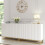 Sideboard 200cm Ripple Duo - White with Fluted Doors 1