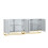 Sideboard 200cm Ripple Duo - White with Fluted Doors 10