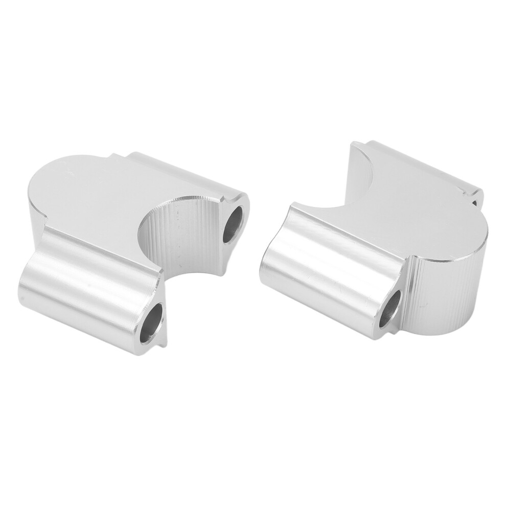 22Mm Handlebar Riser Clamp, 30Mm Lift, Aluminum, Silver 7621372505424