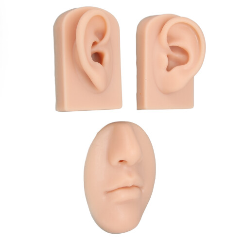 Durable Silicone Nose and Ear Model for Realistic Piercing Training 1