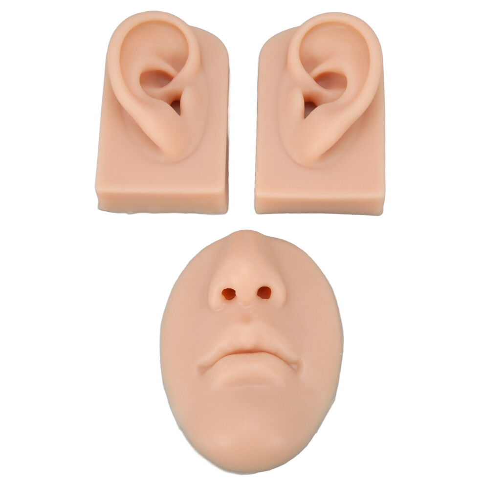 Durable Silicone Nose and Ear Model for Realistic Piercing Training