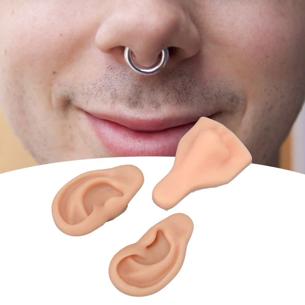 Silicone Piercing Practice Model, Medium Skin, Flexible, Reusable