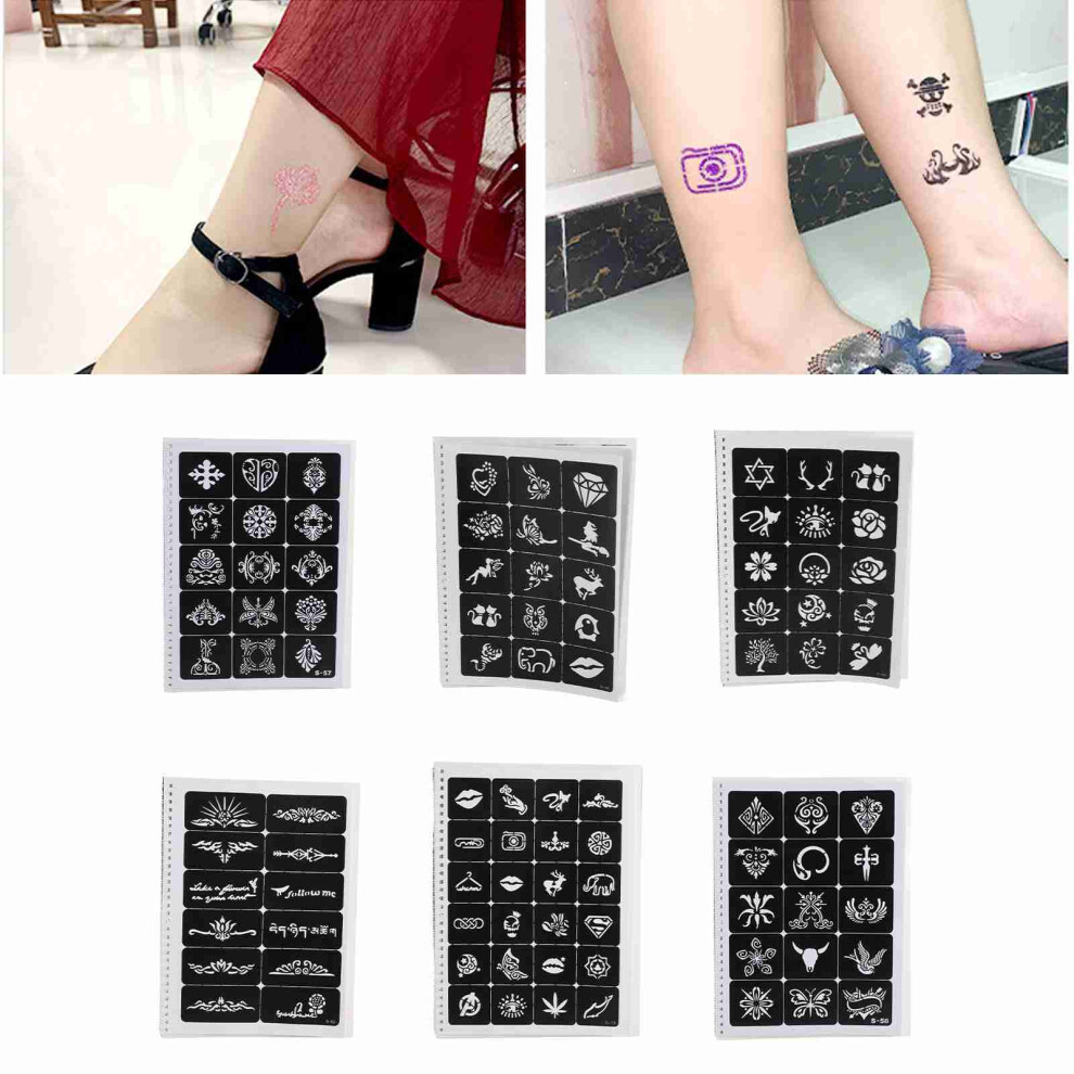 Water Resistant 204 Design Temporary Tattoo Stencils for Holiday Fun
