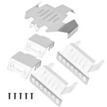 Protector de chasis RC de acero inoxidable, placa protectora de eje de construcción duradera para coche teledirigido, resistente a arañazos,