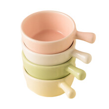 Boluri pentru sosuri, potrivite pentru mașina de spălat vase, sosiere ceramice rezistente la cuptorul cu microunde, cu model floral pictat manual,