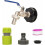 Kit de torneira para sistemas de contêineres IBC, conexão cilíndrica de rosca grossa de 2 polegadas em plástico com válvula de latão e junta de 1