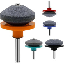 Durable Material Lawn Tool Sharpener, Universal Wear Resistant Lawn Mower Sharpener Tool with Rotary File Drill, Easy to Use for Power Hand Drill,