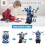 Καινοτόμο τηλεκατευθυνόμενο αυτοκίνητο Transform Robot, σασί από σύνθετο πλαστικό 3