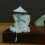 Statue de pêcheur - 10,5  8,5  6 cm grès vert 5