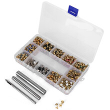 Kit de boutons-pression à monter soi-même : boutons à ressort robustes en laiton massif, fermetures métalliques antirouille pour projets de
