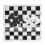 Stackable Black & White Plastic Checkers Set, 23mm Pieces, Transparent Box 8