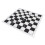 Stackable Black & White Plastic Checkers Set, 23mm Pieces, Transparent Box 7