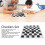 Stackable Black & White Plastic Checkers Set, 23mm Pieces, Transparent Box 4