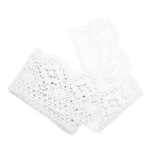 Baumwoll-Spitzenband 10 Yards Weiß für DIY-Kleidung & Vorhangdekoration