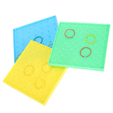 Early Education Nail Board Toy 3Pcs Colour Pegboards with Rubber Bands for Kids