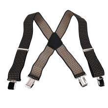 Elastische X-Rückenhosenträger für Männer, verstellbar, schwere Clips