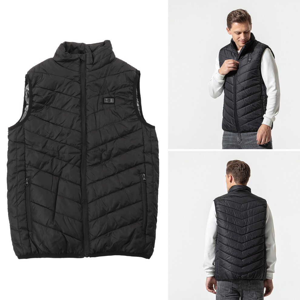Electric Heated Vest 3XL Lightweight Polyester Black For Cold Outdoor Work 6901372508504