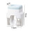 (As show, Nordic Blue) QQDD Toothpaste Dispenser and Toothbrush Holder, Wall Mount Automatic Toothpaste Squeezer 3