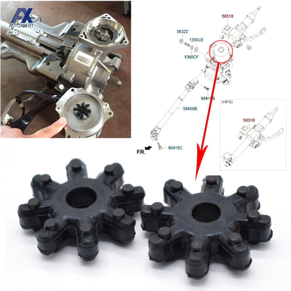 2Pcs Flexible Steering Column Coupler Coupling 563152K000fff For Hyundai Elantra Azera For Kia Optima Cadenza Forte Soul Azera 6935161539714