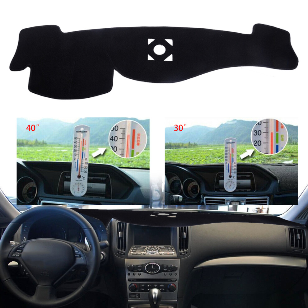 Polyester Dashmat Dashboard Mat Cover Pad Fit For Infiniti G25 G35 G37 Q60 Q40 Lhd Black 6935161539875