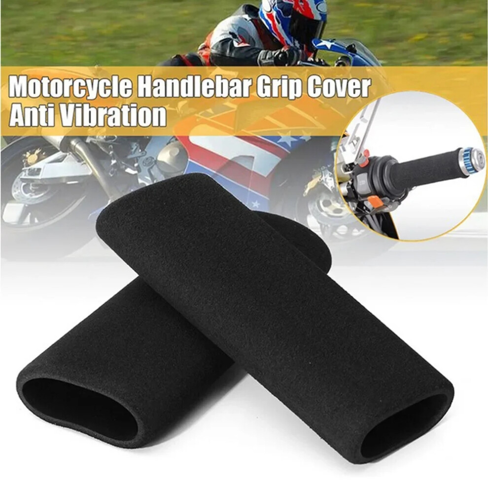 Carhome 2Pcs Motorcycle Slip-On Grip Covers Motorbike Anti Vibration Handle Bar Foam Comfort Slip Over Grips Fit For 2.1-2.6 Cm 6935161537666