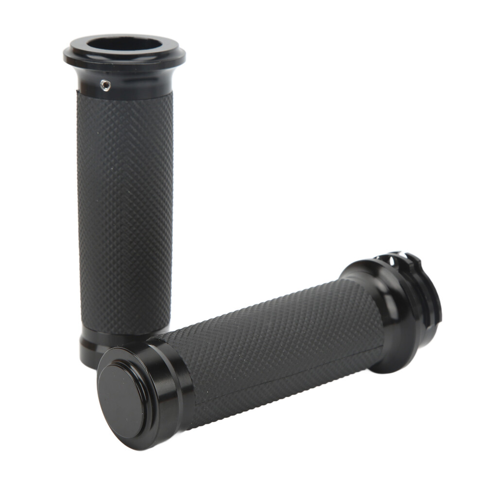 25Mm Aluminum Handlebar Grips For Bikes & Motorcycles Black 4631372509783