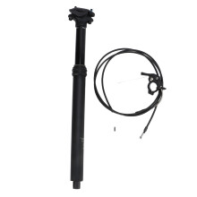 Mountain Bike Dropper Seatpost With Linear Actuator Remote Adjust High Strength Aluminum Alloy Frame Compatible With Jagwire Cables Weather Resistant