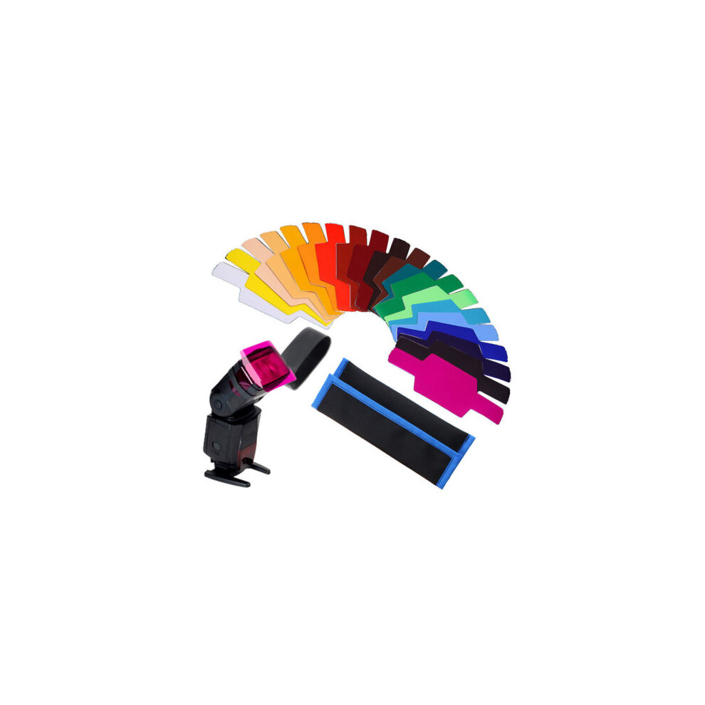 20Pcs Flash Speedlite Color Gels Filters For Canon Camera Photographic Gels Filter Flash Speedlite Speedlight 6935161539424