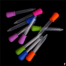 Clear 5ML Silicone Plastic Baby Medicine Dropper Spoon Pipette Liquid Food Dropper Burette 12cm 2cm random color