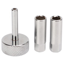 Motorcycle ATV Valve Tool Kit 3 Pcs 8 & 9 mm Locknut Sockets 3mm Square Driver