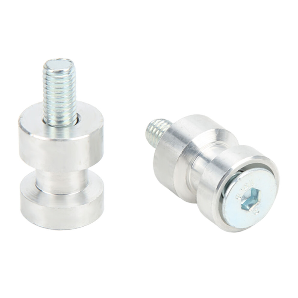Marine Grade Aluminium Motorcycle Paddock Stand Bobbins Universal Replacement, Silver 4941375482724